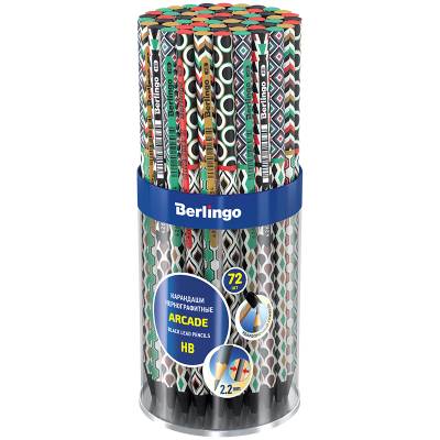 КанцРЦ Карандаш ч/г Berlingo "Arcade" HB, круглый, черное дерево, заточен BP01104